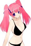 bikini breasts cleavage hentai kusaka kusaka_souji large_breasts pink_hair purple_eyes swimsuit twintails