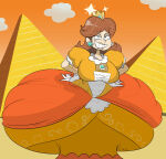 evil_smile gigantic_ass princess_daisy super_mario_bros. wide_hips