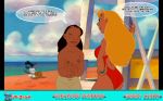 breasts comic dark-skinned_female dark_skin disney edit erect_nipples lawgick lifeguard_(lilo_and_stitch) lilo_and_stitch nani_pelekai nipples small_breasts stitch topless uncensored