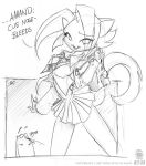 cleavage female funny furry humour jollyjack kat_vance monochrome nosebleed phillip_m_jackson_(artist) school_uniform sequential_art sketch solo uniform