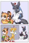  ? anal anal_penetration anthro ass blush breasts canine comic condom cum cum_drip cum_in_ass cum_inside doggystyle erect_nipples erection fox from_behind furry futanari herm intersex marine marine_the_raccoon masturbation miles_&quot;tails&quot;_prower multiple_tails nipples nurse penetration penis purity raccoon sega sonic_team tail troya_(xpray) uncensored 