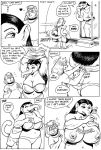  bbw breasts brown_wantholf comic elephant fat female furry hetero karno male monochrome nude plump two_tons_of_fun 