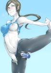 1girl breasts dildo nintendo nipples pussy wii wii_fit wii_fit_trainer