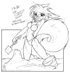 beach bikini female furry jollyjack monochrome rodent sand scarlet_(sequential_art) seaside sequential_art skimpy solo squirrel