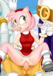 amy_rose big_the_cat breasts fellatio furry green_eyes greenhand hair handjob miles_"tails"_prower multiple_tails oral penis pink_hair sega sex silver_the_hedgehog sonic_(series) sonic_the_hedgehog_(series) tail testicle vaginal vaginal_penetration