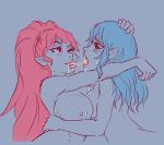  2_girls fire_emblem french_kiss french_kiss hilda_(fire_emblem) kissing kissing marianne_(fire_emblem) saliva tongue tongue_out ungulatr yuri 