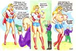 badass big_breasts breast_growth breasts comic dc_comics embarrassing gun hair joe_gravel lex_luthor lipstick nipples supergirl weapon