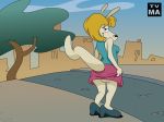  ass breasts claudette_(rocko&#039;s) genderswap no_panties nude_female rocko&#039;s_modern_life tail tvma tvma_(artist) upskirt wallaby 