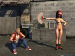 3d bikini breasts king_of_fighters mai_shiranui nipple snk string_bikini topless