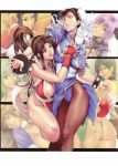  6+girls ada_wong aq_interactive arcana_heart atlus ayane ayane_(doa) cammy_white capcom chun-li dead_or_alive examu final_fantasy final_fantasy_iv green_hair grope groping homare_(fool&#039;s_art) kasumi kasumi_(doa) king_of_fighters mai_shiranui mei-fang multiple_girls resident_evil rydia snk street_fighter tecmo yuri 