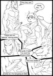  big_penis comic dragon equine female furry gym hetero horse male max_dragon_(artist) monochrome muscle muscles nude original original_character penis piercing scalie suprise threesome 