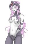  bare_midriff crown fanart long_hair looking_at_viewer pale_skin pink_eyes pink_hair slaanesh warhammer_(franchise) warhammer_40k warhammer_fantasy 