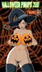  big_breasts bikini bodypaint breasts generator_rex grimphantom halloween holding_breasts huge_breasts jack-o&#039;-lantern lipstick mature nipples presenting presenting_breasts pumpkin_breasts pussy rebecca_holiday thong topless 