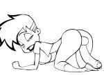 animated ass breasts futanari genderswap gif johnny_test johnny_test_(character) monochrome nipples penis turk128 uncensored