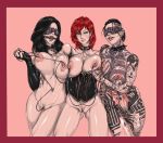 3_girls commander_shepard faymantra female_only femshep jack_(mass_effect) mass_effect miranda_lawson multiple_girls