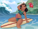 1futa beach bikini black_hair blush dark-skinned_futanari dark_skin dickgirl disney erect_nipples erection futa futa_only futanari intersex lilo_and_stitch nani_pelekai ocean outside penis solo_futa spread_legs surfboard uncensored water zandersnazz