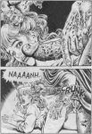 anal ass comic from_behind monochrome monster pain rape uncensored zombie