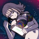 big_breasts danganronpa nanami_chiaki nintendo_switch sleeping