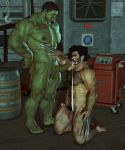  2boys 3d abs avengers bruce_banner cum erect_penis erection fellatio gay green_skin hulk hulk_(series) licking_penis male male_only marvel marvel_comics mature mature_male muscle muscles muscular sex sucking_penis wolverine_(x-men) x-men yaoi 