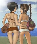  2_girls 2girls ass avatar:_the_last_airbender awesomeartist azula beach bikini black_hair bottomless brown_hair brunette choker female_only gunsmoke4_(artist) hairless_pussy nude ponytail pussy swimsuit towel ty_lee uncensored yuri 