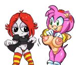 2_girls amy_rose crossover nipples pussy ruby_gloom ruby_gloom_(character) sega sonic_(series)