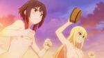  1boy 2girls angry animated bath big_breasts blonde_hair blue_eyes breasts brown_hair cat chomusuke damnboyshethicc_(artist) darkness_(konosuba) dustiness_ford_latatina edit female flat_chest funny green_eyes hot_spring kono_subarashii_sekai_ni_shukufuku_wo! megumin nude_filter red_eyes satou_kazuma screencap screenshot soap sole_male sound tagme third-party_edit video webm 