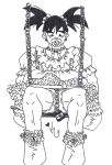  adult_baby dragon_ball dragon_ball_z dress frills kalahee_(artist) male male_only ruffles solo son_goku 