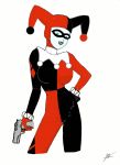 batman_(series) big_breasts blonde_hair clown clown_girl dc dc_comics harleen_quinzel harley_quinn harley_quinn_(classic) harley_quinn_(series) mfrost pale-skinned_female red_lipstick white_body