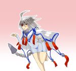 blazblue cute eye_patch fanart nightmaredoom_(artist) nu-13 silver_hair solo