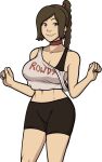 asian_female avatar:_the_last_airbender big_breasts braided_ponytail breasts casual casual_clothes choker cleavage fire_nation huge_breasts looking_at_viewer mrpotatoparty ty_lee