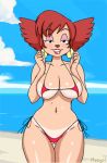  1girl animated beach big_breasts bikini bouncing_breasts breasts brown_hair cartoon_milf cleavage disney ear_piercing earrings female female_only furry gif goof_troop huge_breasts lipstick looking_at_viewer loop meegol milf mother parent peg_pete piercing shiny shiny_skin short_hair side-tie_bikini smile solo_female string_bikini tan_line tight_clothing wide_hips 