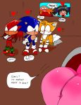 ! ? amy_rose anus ass bent_over bigbootyinc bubble_butt dr_eggman embarrassing fox heart hedgehog knuckles_the_echidna miles_"tails"_prower mizuki_ichiro no_panties nosebleed pussy sega shiny shiny_skin soda sonic sonic_the_hedgehog sonic_the_hedgehog_(series) surprise text