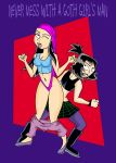 archangemon atomic_wedgie black_hair danny_phantom embarrassing goth long_hair pants_down pantyhose paulina pink_panties ponytail prank samantha_manson smile underwear wedgie