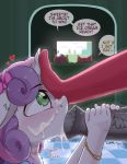 <3 1_boy 1boy 3_girls 3girls absurd_res anthro apple_bloom apple_bloom_(mlp) big_macintosh big_macintosh_(mlp) blush bodily_fluids bracelets cum cum_in_mouth cum_inside dialogue english_text equid equine equine_penis fearingfun female friendship_is_magic furry genital_fluids green_eyes handjob high_res horn horsecock indoors male male/female mammal my_little_pony oral oral_sex penile scootaloo scootaloo_(mlp) sex sweetie_belle sweetie_belle_(mlp) television text unicorn