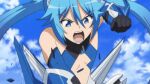 aika_tsube anime armor blue_hair fantasy_flight gif medium_breasts oretwi punching twintails_ni_narimasu