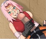 aqua_eyes big_breasts big_penis blush breasts cum cum_drip cum_in_hair cum_in_mouth cum_on_cheek cum_on_face cum_on_tongue facial fellatio gloves green_eyes hair handjob happy happy_sex head_ornament huge_penis licking looking_at_viewer looking_up love naruto naruto_shippuden naruto_uzumaki naughty_face oral penis pink_hair pov sakura_haruno short_hair single_glove smile tongue uncensored