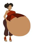  avatar:_the_last_airbender blue_eyes brown_hair brown_skin hyper_pregnancy katara nickelodeon pregnant pregnant_belly pregnant_female saburox 