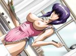 breasts cooking food ghost_in_the_shell hair lipstick motoko_kusanagi naughty nipples pussy