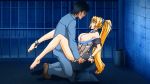 animated animated_gif blonde_hair bouncing_breasts breasts closed_eyes gif hair hourai_himeno inmate jail large_breasts long_hair prison prisoner rape toriko_hime