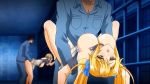 animated animated_gif blonde_hair bouncing_breasts breasts clothed_sex doggy_position gif hourai_himeno inmate inui_ayane jail long_hair missionary prison prisoner rape sex toriko_hime