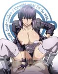 1girl :p assertive breast_slip breasts butcha-u censored cowgirl_position english erect_nipples erection eroquis fingerless_gloves ghost_in_the_shell ghost_in_the_shell_stand_alone_complex girl_on_top gloves hairless_pussy hetero huge_breasts jacket kusanagi_motoko laughing_man motoko_kusanagi naughty_face nipples novelty_censor penis purple_hair pussy red_eyes sex short_hair smile solo_focus spread_legs squatting stockings straddle straddling sweat thighhighs tongue tongue_out vaginal