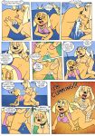  anal anilingus anus ass ass_grab bent_over blonde_hair blue_eyes brandy_and_mr._whiskers brandy_harrington breasts comic cum cum_drip cum_in_ass cum_inside darkyamatoman disney dog doggy_position erect_nipples erection from_behind furry futanari hairless_pussy internal_cumshot lick nipples nude orgasm penis pussy pussy_juice rimming spread_legs 