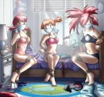 3girls akane_(pokemon) arm arms arms_behind_back art artist_request ash_ketchum ass asuna_(pokemon) babe bare_arms bare_legs bare_shoulders barefoot bed bikini bondage breasts brown_eyes carpet clothes_removed feet flannery full_body gag game_freak goldeen green_eyes gym_leader hair huge_breasts humans_of_pokemon indoors kanna_(pokemon) kasumi_(pokemon) legs long_hair lorelei low_twintails midriff misty_(pokemon) multiple_girls navel nintendo one-piece_swimsuit orange_hair pink_hair pokemon pokemon_(anime) pokemon_(game) pokemon_frlg pokemon_gsc pokemon_hgss pokemon_red_green_blue_&_yellow pokemon_rgby pokemon_rse ponytail psyduck red_eyes red_hair room rope satoshi satoshi_(pokemon) short_hair side_ponytail sitting small_breasts strapless swimsuit tied_up togepi whitney window