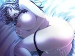  1girl ahegao ass bed blush breast_grab breast_hold breasts closed_eyes curvy erect_nipples female_ejaculation fingering hair huge_ass huge_breasts inyoku_celeb_tuma_2 large_breasts long_hair lying masturbation milf nipples nude open_mouth orgasm panties panties_down pussy_juice saliva solo source_request sweat teeth thick_thighs thighs tongue underwear zaizen_kurara zion_(company) zurumu_ken 