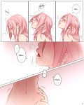 closed_eyes comic english hair heart heavy_breathing hinata_hyuuga naruto naruto_shippuden navel open_mouth pink_hair sakura_haruno slj sweat torso_grab yuri