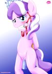 1girl bbmbbf blue_eyes bridle diamond_tiara diamond_tiara_(mlp) dildo dildo_in_vagina equestria_untamed female friendship_is_magic my_little_pony palcomix tagme tail teeth vaginal vaginal_insertion