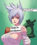 big_breasts justonehumanjoh league_of_legends riven_(league_of_legends) text