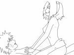 animated cowgirl_position desto gif girl_on_top loop monochrome naruto naruto_uzumaki sakura_haruno sex straddle uncensored vaginal