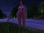  3girls big_breasts breasts chubby hair long_hair mod multiple_girls nipples nude short_hair simspictures sleepwear small_breasts the_sims 