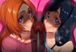  1boy 1girl ai_generated bleach blowjob_face gif giselle_moretti oral orihime_inoue penis popsicle 